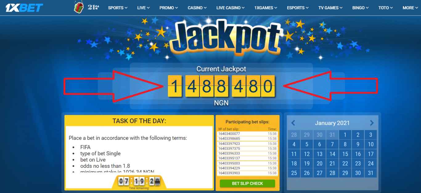 1xBet mega jackpot prediction of football