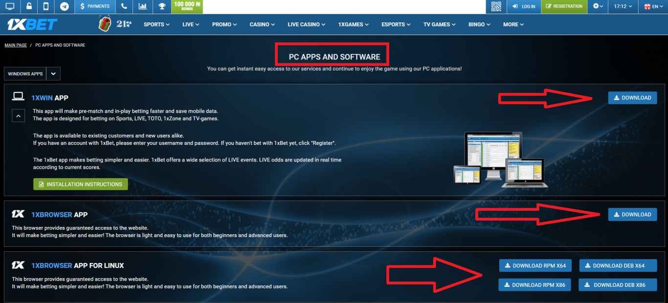How to download and install 1xBet mobile login